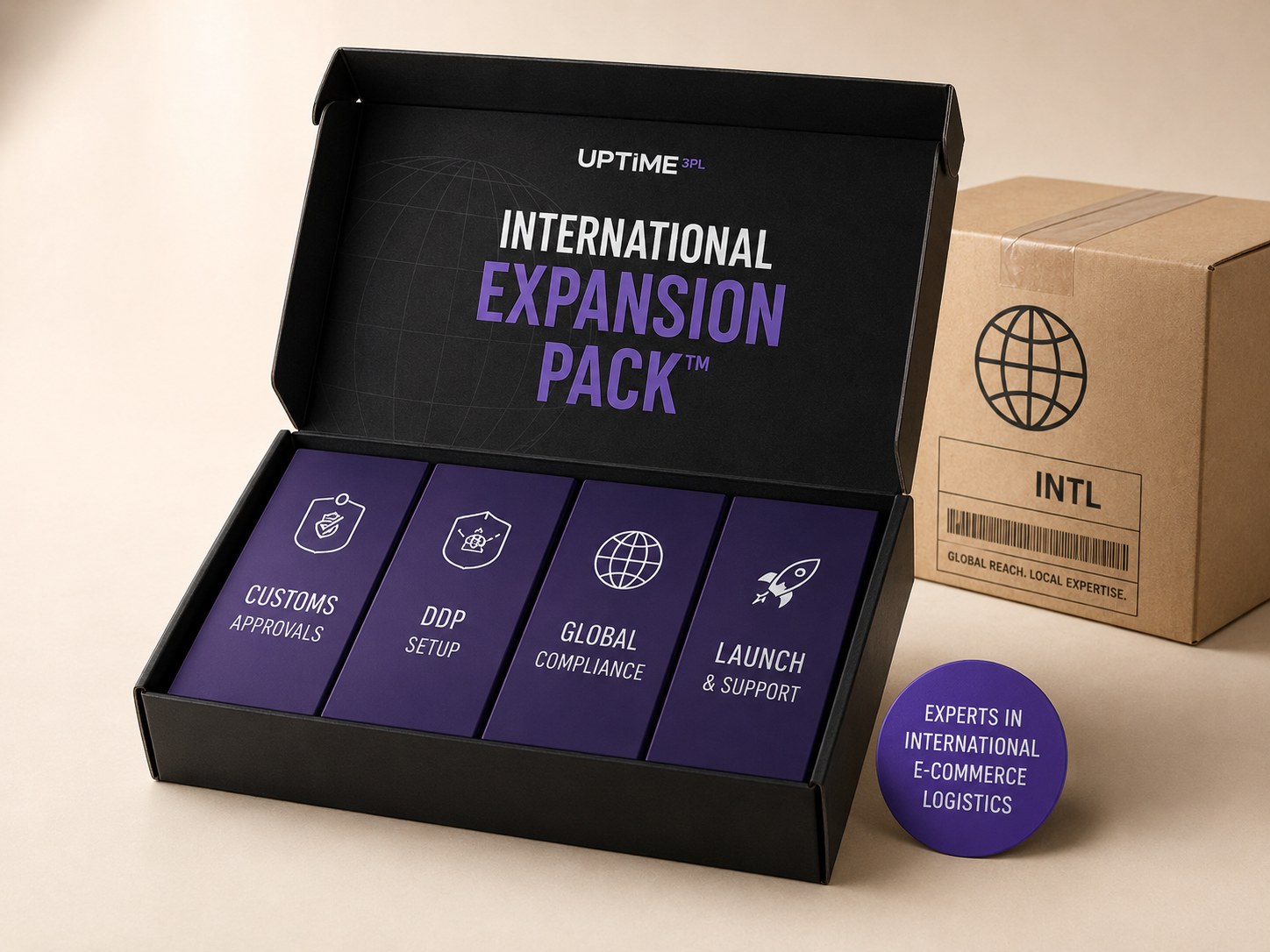 Uptime 3PL International Expansion Pack premium black presentation box